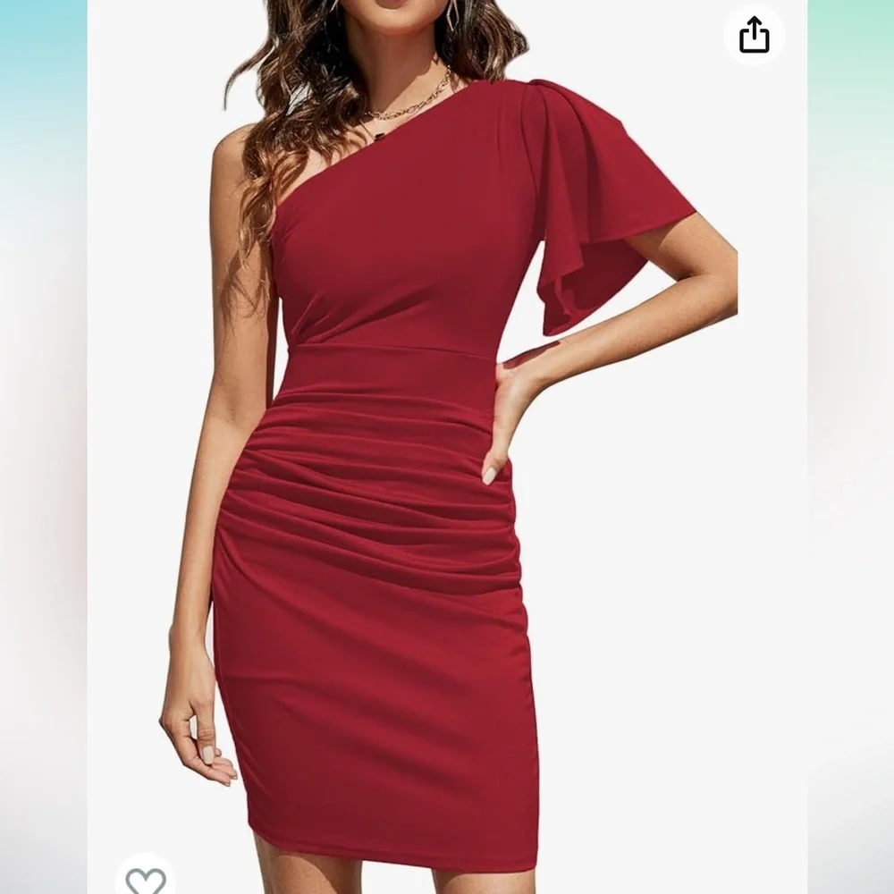 Women’s Ruffle One-Shoulder Dress - Picture 1 of 3